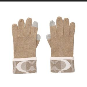 Coach Tonal Dream Gloves and Headband Set
